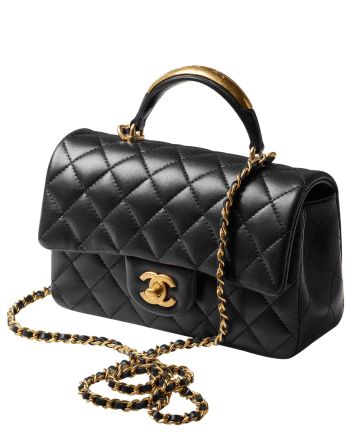 Chanel Mini Flap Bag With Top Handle AS2431 Black