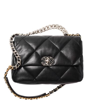 Chanel 19 Large Handbag AS1161 Black